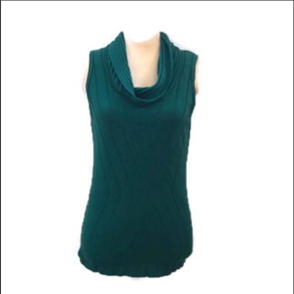Tahari ASL cowl neckline silk blend sleeveless top